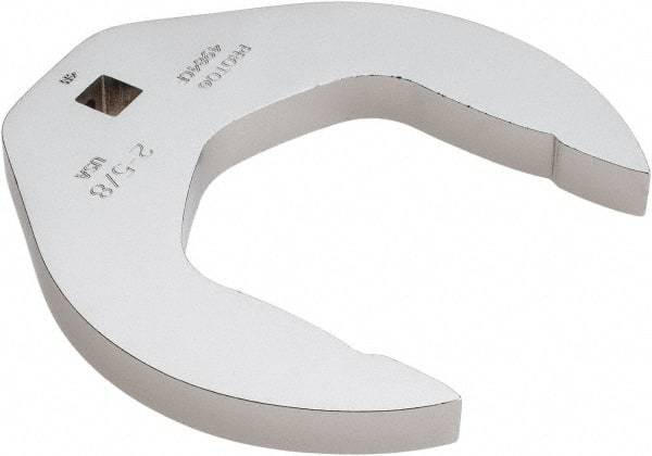 Proto - 2-5/8" 3/8" Drive Chrome Open End Crowfoot Wrench - 4.59" Head Diam x 1/2" Head Thickness - Apex Tool & Supply