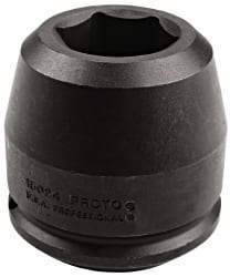 Proto - 2-1/2" Drive 4-1/2" Standard Impact Socket - 6 Points, 7" OAL - Apex Tool & Supply