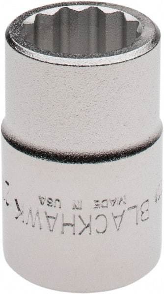 Blackhawk by Proto - 3/4" Drive, Standard Hand Socket - 12 Points, 2" OAL, Alloy Steel, Satin Finish - Apex Tool & Supply