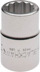 Blackhawk by Proto - 3/4" Drive, Standard Hand Socket - 12 Points, 2" OAL, Alloy Steel, Satin Finish - Apex Tool & Supply