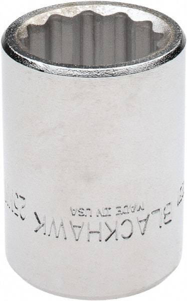 Blackhawk by Proto - 3/4" Drive, Standard Hand Socket - 12 Points, 2" OAL, Alloy Steel, Black Finish - Apex Tool & Supply
