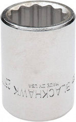 Blackhawk by Proto - 3/4" Drive, Standard Hand Socket - 12 Points, 2" OAL, Alloy Steel, Black Finish - Apex Tool & Supply