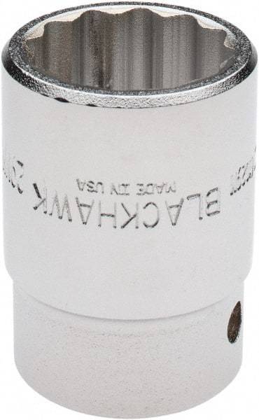 Blackhawk by Proto - 3/4" Drive, Standard Hand Socket - 6 Points, 2-13/64" OAL, Alloy Steel, Black Finish - Apex Tool & Supply