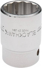 Blackhawk by Proto - 3/4" Drive, Standard Hand Socket - 6 Points, 2-13/64" OAL, Alloy Steel, Black Finish - Apex Tool & Supply
