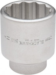 Blackhawk by Proto - 3/4" Drive, Standard Hand Socket - 12 Points, 3-13/64" OAL, Alloy Steel, Black Finish - Apex Tool & Supply