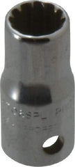Proto - 1/4" Drive, 1/4" Socket, Spline Socket - 12 Points, 59/64" OAL - Apex Tool & Supply