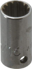 Proto - 1/4" Drive, 5/16" Socket, Spline Socket - 12 Points, 59/64" OAL - Apex Tool & Supply