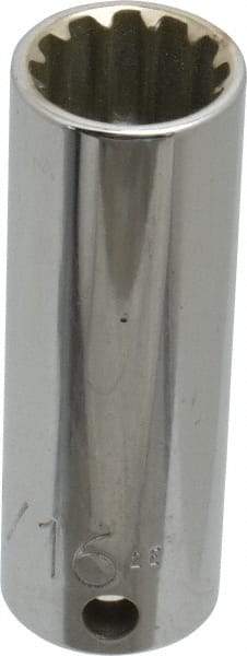Proto - 3/8" Drive, 9/16" Socket, Spline Socket - 12 Points, 2-3/8" OAL - Apex Tool & Supply
