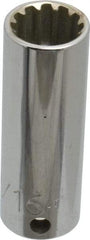 Proto - 3/8" Drive, 9/16" Socket, Spline Socket - 12 Points, 2-3/8" OAL - Apex Tool & Supply