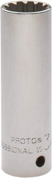 Proto - 1/2" Drive, 3/4" Socket, Spline Socket - 12 Points, 3-3/8" OAL - Apex Tool & Supply