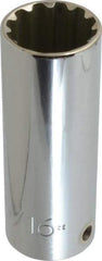 Proto - 1/2" Drive, 15/16" Socket, Spline Socket - 12 Points, 3-3/8" OAL - Apex Tool & Supply