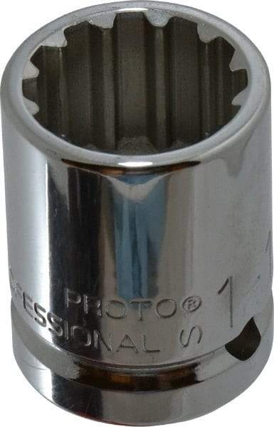 Proto - 3/4" Drive, 1-1/16" Socket, Spline Socket - 12 Points, 1-31/32" OAL - Apex Tool & Supply