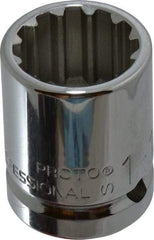 Proto - 3/4" Drive, 1-1/16" Socket, Spline Socket - 12 Points, 1-31/32" OAL - Apex Tool & Supply
