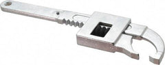 Facom - 3/8" to 1-31/32" Capacity, Satin Chrome Finish, Adjustable Hook Spanner Wrench - 20-7/8" OAL, 5/32" Hook Pin Height - Apex Tool & Supply