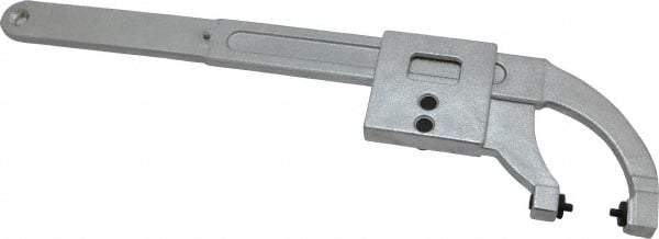 Facom - 0" to 3-15/16" Capacity, Satin Chrome Finish, Pin Spanner Wrench - 14-1/4" OAL, 4mm Hook Pin Height - Apex Tool & Supply