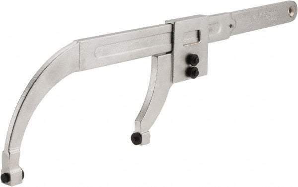 Facom - 0" to 7-7/8" Capacity, Satin Chrome Finish, Pin Spanner Wrench - 20-3/4" OAL, 6mm Hook Pin Height - Apex Tool & Supply