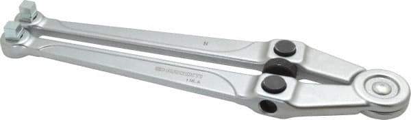 Facom - 25/32" to 4" Capacity, Satin Chrome Finish, Adjustable Face Spanner Wrench - 10-5/8" OAL, 5mm Hook Pin Height - Apex Tool & Supply