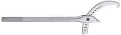 Facom - 8-21/32" to 12-3/4" Capacity, Satin Chrome Finish, Adjustable Hook Spanner Wrench - 25-19/32" OAL, 19mm Hook Pin Height - Apex Tool & Supply