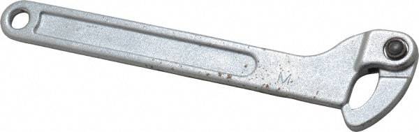 Facom - 19/32" to 1-3/8" Capacity, Satin Chrome Finish, Adjustable Hook Spanner Wrench - 6-39/64" OAL, 1/8" Hook Pin Height - Apex Tool & Supply