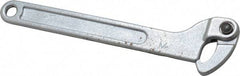 Facom - 19/32" to 1-3/8" Capacity, Satin Chrome Finish, Adjustable Hook Spanner Wrench - 6-39/64" OAL, 1/8" Hook Pin Height - Apex Tool & Supply