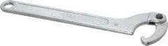 Facom - 1-31/32" to 3-5/32" Capacity, Satin Chrome Finish, Adjustable Hook Spanner Wrench - 11-1/32" OAL, 13/64" Hook Pin Height - Apex Tool & Supply