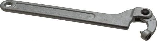 Facom - 19/32" to 1-3/8" Capacity, Satin Chrome Finish, Adjustable Pin Spanner Wrench - 6-39/64" OAL, 3mm Hook Pin Height - Apex Tool & Supply