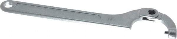 Facom - 1-3/8" to 1-31/32" Capacity, Satin Chrome Finish, Adjustable Pin Spanner Wrench - 7-61/64" OAL, 4mm Hook Pin Height - Apex Tool & Supply