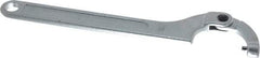 Facom - 1-3/8" to 1-31/32" Capacity, Satin Chrome Finish, Adjustable Pin Spanner Wrench - 7-61/64" OAL, 4mm Hook Pin Height - Apex Tool & Supply