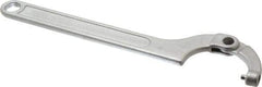 Facom - 1-31/32" to 3-5/32" Capacity, Satin Chrome Finish, Adjustable Pin Spanner Wrench - 11-1/32" OAL, 5mm Hook Pin Height - Apex Tool & Supply