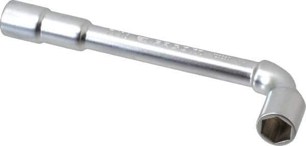 Facom - 7/16", 6 Point, Satin Chrome Coated, 90 ° Offset Socket Wrench - 136mm OAL, 16.5mm Head Thickness - Apex Tool & Supply