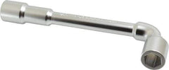 Facom - 9/16", 6 Point, Satin Chrome Coated, 90 ° Offset Socket Wrench - 169mm OAL, 22.5mm Head Thickness - Apex Tool & Supply