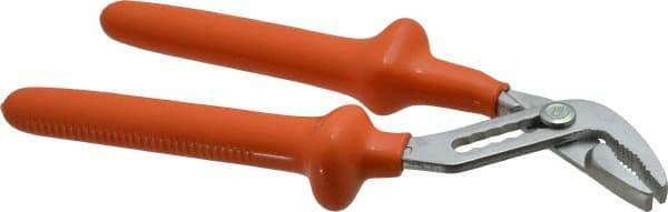 Facom - 10-1/32" OAL, 1-9/16" Jaw Length, 1-3/8" Jaw Width, Multigrip Slip Joint Pliers - 6 Positions, Serrated Jaw, Plier Head, 1000 Volt Insulated Tool, Ergonomic Grips - Apex Tool & Supply