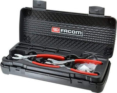 Facom - 21 Piece, Convertible Retaining Ring Pliers Set - 13-3/16" OAL, Comes in Plastic Case - Apex Tool & Supply