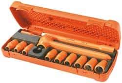 Facom - 12 Piece 1/2" Drive Socket Set - 12 Points, 8mm to 19mm Range, Metric Measurement Standard - Apex Tool & Supply