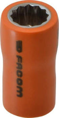 Facom - 3/8" Drive, Standard Hand Socket - 12 Points, 1-13/16" OAL, Alloy Steel - Apex Tool & Supply