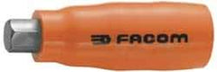 Facom - 1/4" Drive, 4mm Hex Bit Socket - 1-7/16" OAL, 7/16" Bit Length, Insulated - Apex Tool & Supply