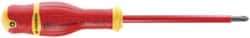Facom - #3, 11-1/32" OAL, Insulated Phillips Screwdriver - 5-29/32" Blade Length, Round Shank, Ergonomic Handle - Apex Tool & Supply