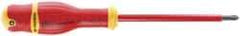 Facom - #3, 11-1/32" OAL, Insulated Phillips Screwdriver - 5-29/32" Blade Length, Round Shank, Ergonomic Handle - Apex Tool & Supply