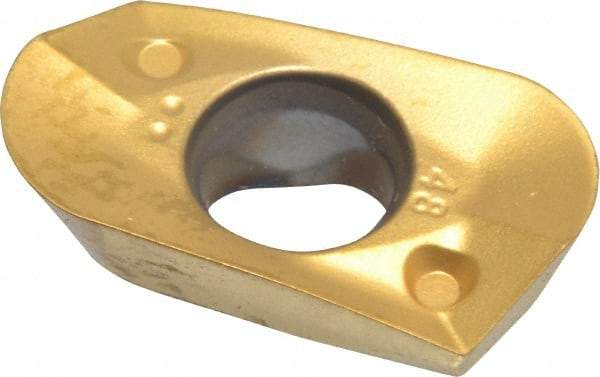 Kennametal - EP1848 HD Grade KC725M Carbide Milling Insert - TiN/TiCN/TiN Finish, 0.217" Thick, 4.8mm Corner Radius - Apex Tool & Supply