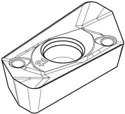 Kennametal - EP1420 HD Grade KCPK30 Carbide Milling Insert - TiN/TiCN/Al2O3 Finish, 0.1772" Thick, 2mm Corner Radius - Apex Tool & Supply
