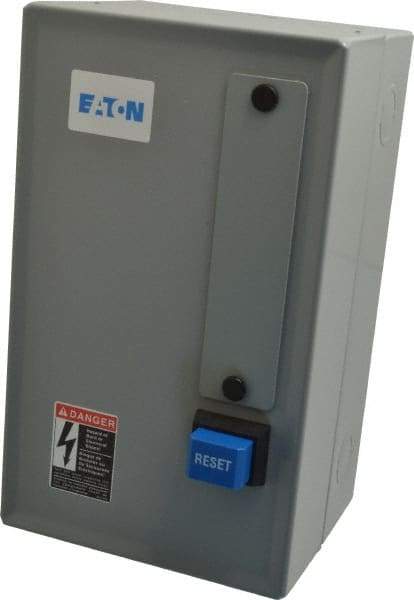 Eaton Cutler-Hammer - 208 Coil VAC, 27 Amp, NEMA Size 1, Nonreversible Enclosed Enclosure NEMA Motor Starter - 7-1/2 hp at 1 Phase, 1 Enclosure Rating - Apex Tool & Supply