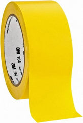 3M - Yellow Solid Color Vinyl Tape - 2" Wide x 108' Long x 0.005" Thick, General Traffic - Apex Tool & Supply