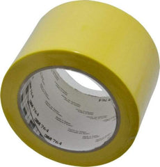 3M - Yellow Solid Color Vinyl Tape - 3" Wide x 108' Long x 0.005" Thick, General Traffic - Apex Tool & Supply