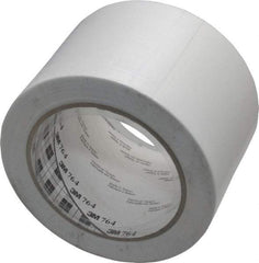 3M - White Solid Color Vinyl Tape - 3" Wide x 108' Long x 0.005" Thick, General Traffic - Apex Tool & Supply