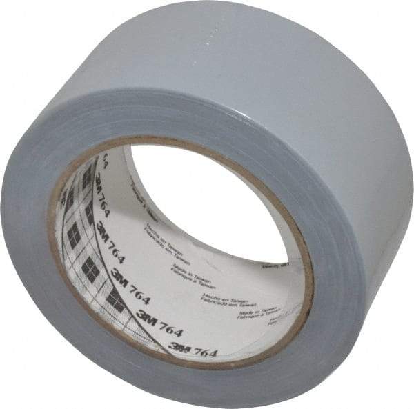 3M - Gray Solid Color Vinyl Tape - 2" Wide x 108' Long x 0.005" Thick, General Traffic - Apex Tool & Supply