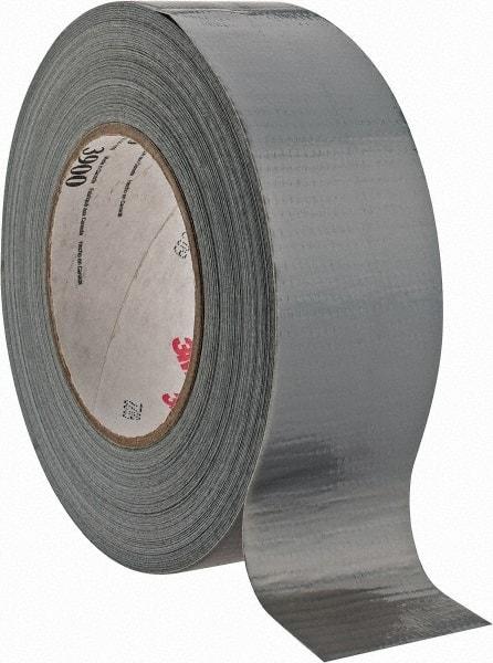 3M - 2" x 55m Silver Duct Tape - 8.1 mil, Rubber Adhesive, Polyethylene Film Backing, 32 Lb/ln Tensile Strength, 200°F Max, Series 3900 - Apex Tool & Supply