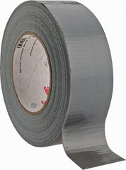3M - 2" x 55m Silver Duct Tape - 8.1 mil, Rubber Adhesive, Polyethylene Film Backing, 32 Lb/ln Tensile Strength, 200°F Max, Series 3900 - Apex Tool & Supply