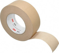 3M - 2" Wide x 60 Yd Long Tan Paper Masking Tape - Series 2515, 6.7 mil Thick, 36 In/Lb Tensile Strength - Apex Tool & Supply