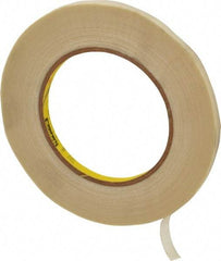3M - 60 Yd Long x 1/4" Wide, Series 361, White Silicone Glass Cloth Tape - 7.5 mil Thick, 182 Lb/In Tensile Strength - Apex Tool & Supply