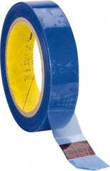 3M - 1" Wide x 72 Yd Long Blue Polyester Film Painter's Tape - Series 8901, 2.3 mil Thick, 26 In/Lb Tensile Strength - Apex Tool & Supply